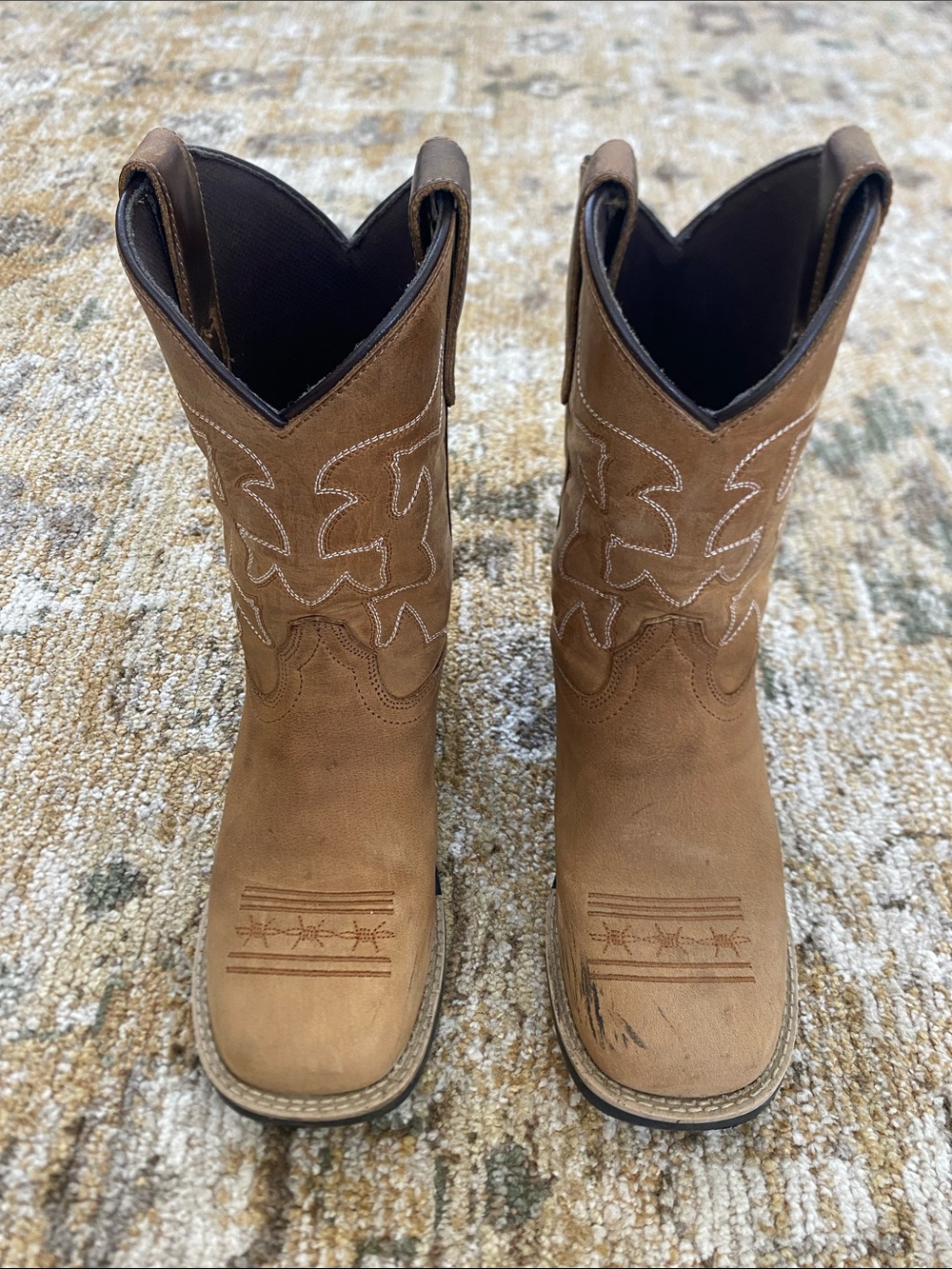 Roper Tan Kids Western Pull-On Boots